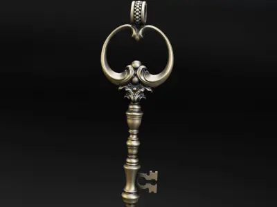 Key Gothic Decorative Jewelry - 3D Model to print 001 3D print model