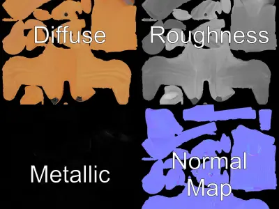 Wooden Animal Model Pack for Games and Animation Low-poly 3D model