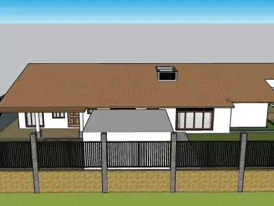 Single story house model 3D model