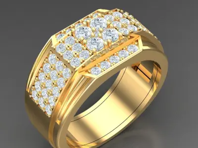 Luxury Men Rings Designs 4MR065 3D print model