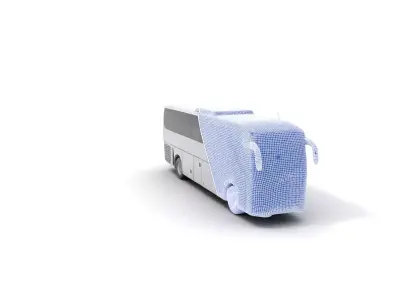 Sleek Tour Coach model pack Low-poly 3D model