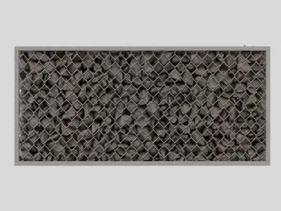 Gabion cage rock stone n1 3D model