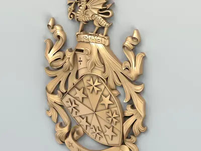 Coat of arms decorative 008 3D model