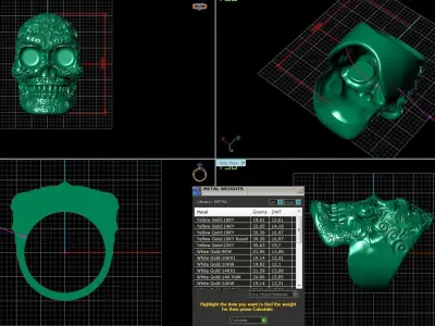 COOL SKULL RING 3D print model