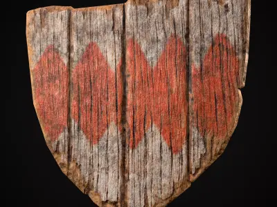 RW Serrated Coat of Arms Low-poly 3D model