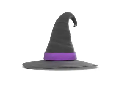 Witch Hat Low-poly 3D model