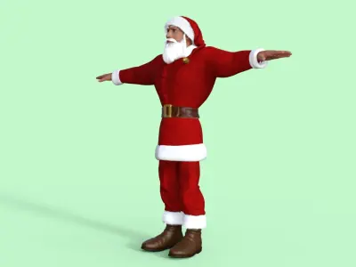 Cartoon Santa Claus 3D model