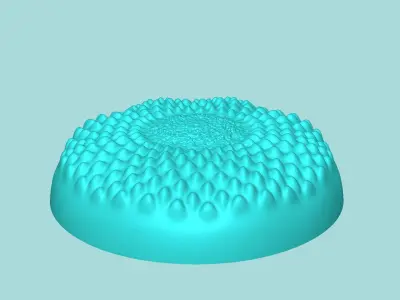 Sunflower Center 01 - Silicone Mold Maker - Template 3D print model