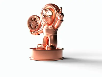 Mechanic character 3D model