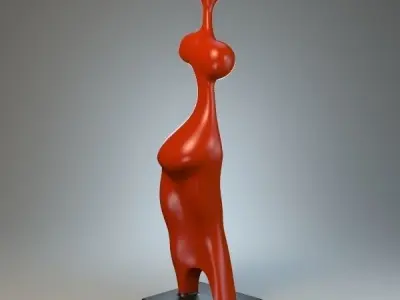 Virgo modernist sculpture 3D model