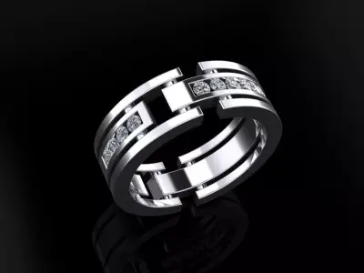 Wedding Bands 07 3D print model