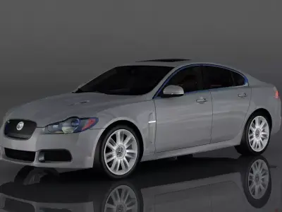 Jaguar XFR Low-poly 3D model