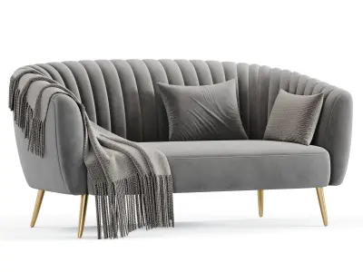 Sofa By Silver Orchid Albany 3D model