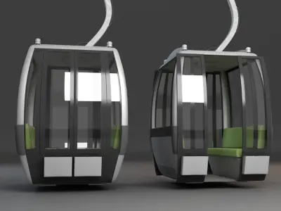 Cableway Car 3D model