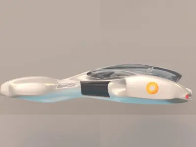 Futuristic Vehicle  Low-poly 3D model