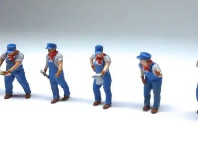 N Scale Steam Era Engineer Figures 3D print model