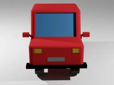Low poly car Low-poly 3D model 2