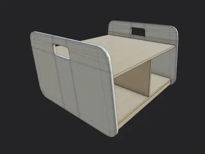BigBacUp With Tray White Low-poly 3D model