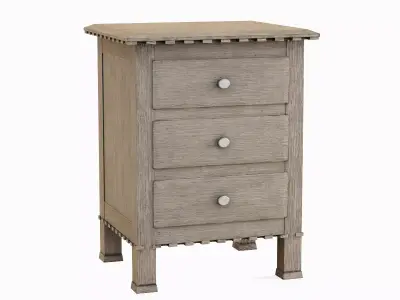 Old Wooden Dresser 02 Low-poly 3D model