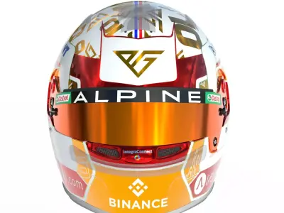 F1 Alpine Helmets 2023 3D model