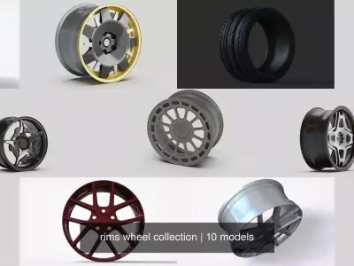 rims wheel collection 3D Model Pack