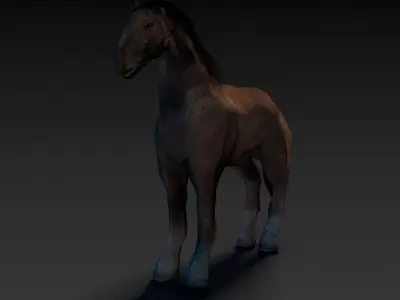 Low Poly Horse Low-poly 3D model