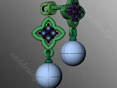 Earrings n7 3D print model