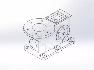 Custom Machined Casing-SolidWorks 3D CAD Model 3D print model