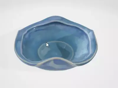 Decorative Blue Bowl 3D Asset 3D model
