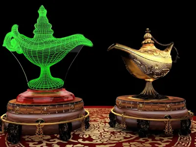Chinese magic lamp  3D model