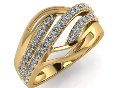 light weight gold diamond rings-C111116SKCH2026044-wt-0-5 3D print model