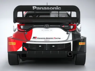 Toyota Yaris GR WRC 2022 LowPoly 3D model