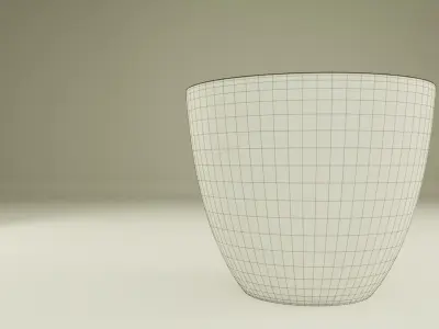 Decorative Small Rim Vase Low-poly 3D model