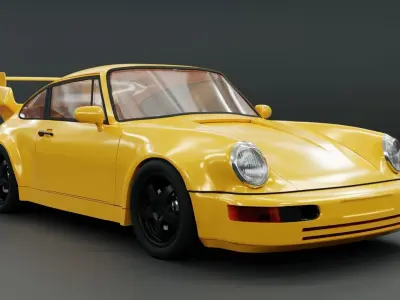 porsche 911 carrera rs 1992 Low-poly 3D model