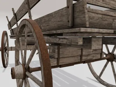 Cart 3D  Model Low-poly 3D model