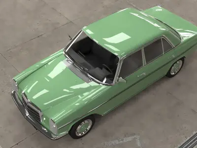 1968-1975 model Mercedes Benz W115 sedan car  3D model