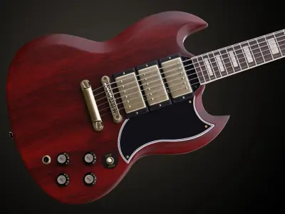 SG Custom Guitar 2 3D model