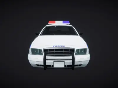 Car Police 01 3D model