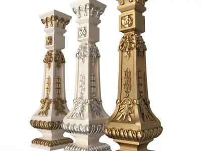 Classic Baluster 07 Low-poly 3D model