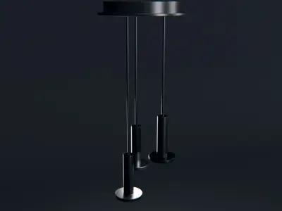 Cielo 3 Chandelier 2 different colors Low-poly 3D model