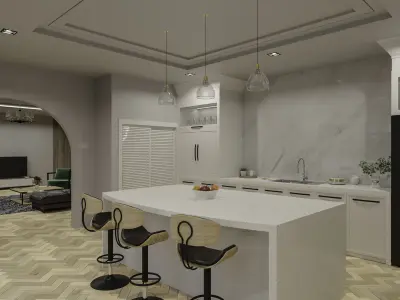 Modern Kitchen Free 3D model