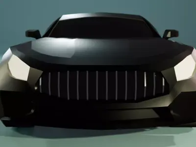 Gameready Low Poly Mercedes AMG GT Low-poly 3D model