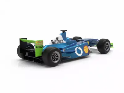 Ferrari F2002 3D Model Design 3D for Game Ready 3D print model