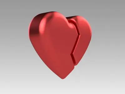 Heart love broken 3D model