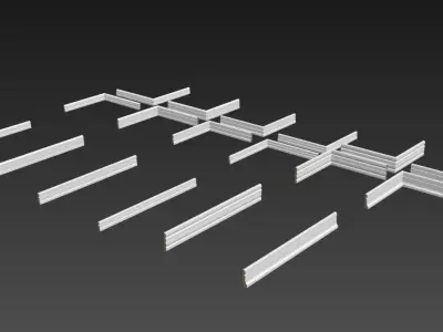 baseboards  18 pieces 3D model