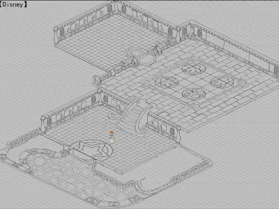 Game Cartoon Family - Ground 03 3D model