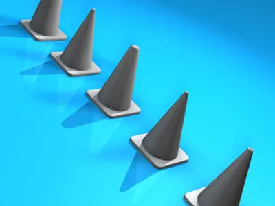 Road cones collection 3D model