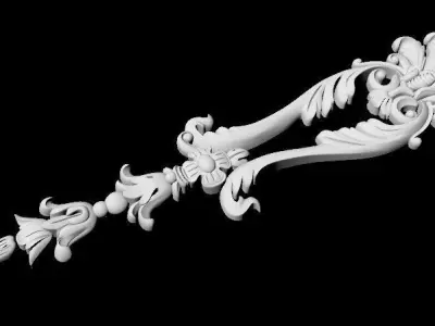 Central decor ornament for furniture 3D model 621