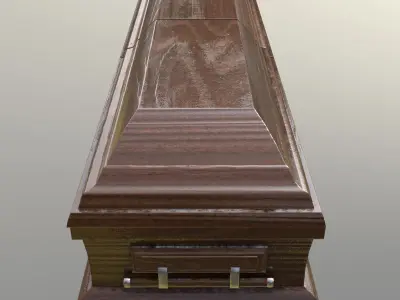 Wooden Caskets - 4 versions  3D Model Collection