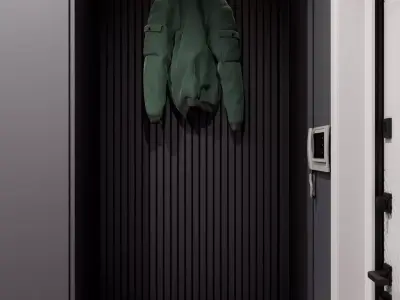 Neoclassic hall design Low-poly 3D model